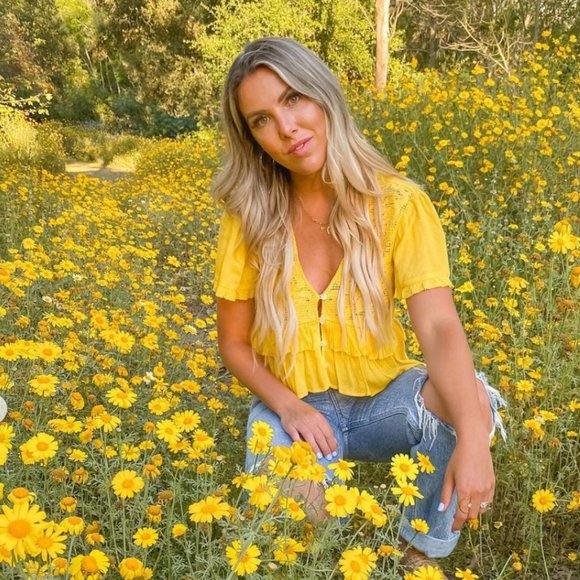 Cleobella Tops - Cleobella Yellow Lace Crop Top